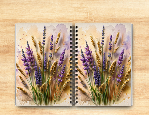Wheat Lavender Journal – 6x9 Lined Notebook or To Do List