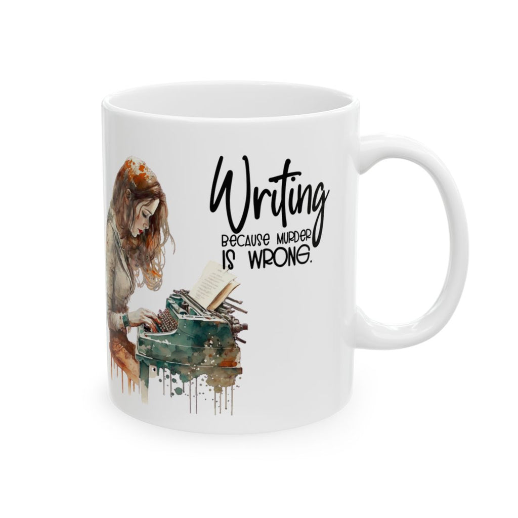Writer Typewriter Ceramic Mug, Coffee Cup for Writers, Vintage Illustr ...