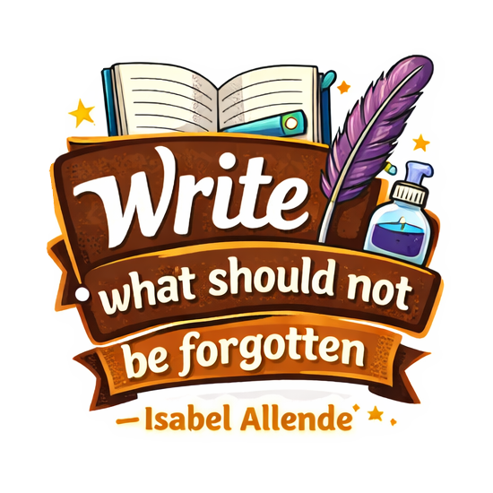 Write What Should Not Be Forgotten Sticker Writer Quote Book Lover Journal Scrap