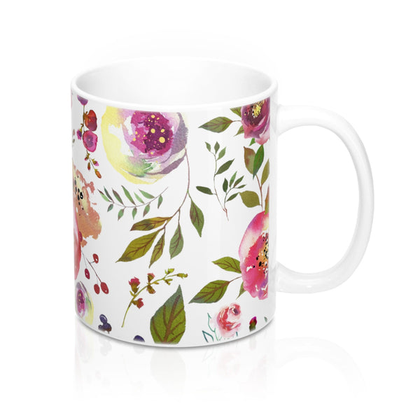Watercolor Roses Flower Coffee Mugs Ceramic 11 oz 15 oz 