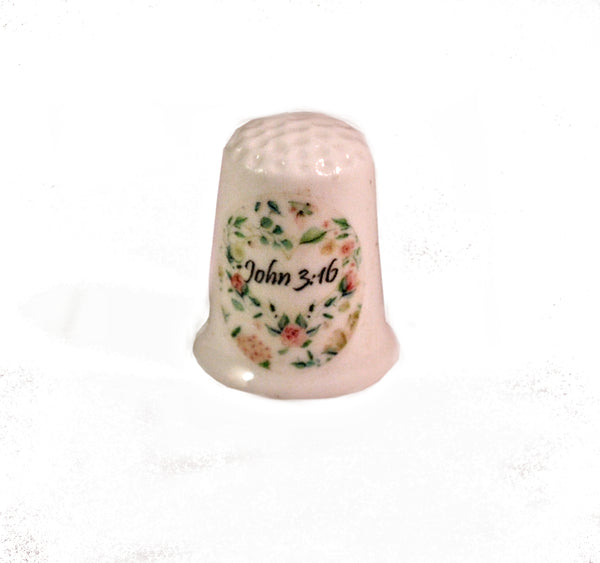 John 3:16 Bible Verse Collectible Thimbles Decorative Handmade
