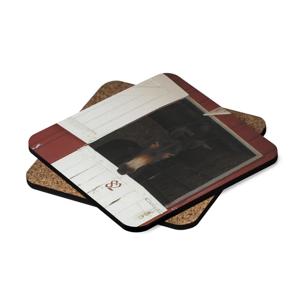 Mule Square Hardboard Coaster Set - 4pcs