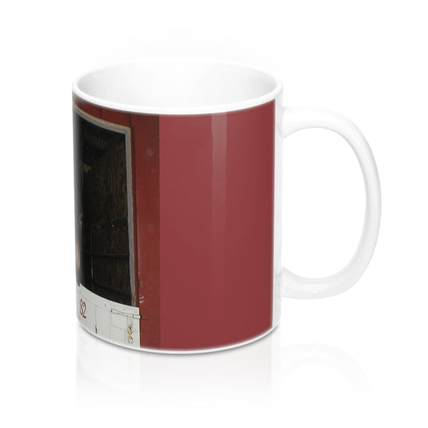 Mule in Barn Coffee Mugs 11oz Ceramic