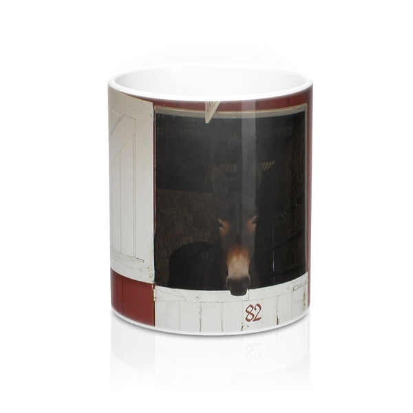 Mule in Barn Coffee Mugs 11oz Ceramic