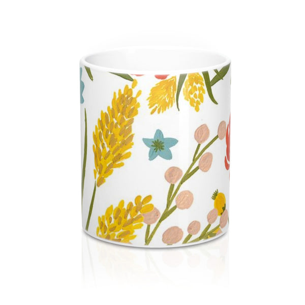 Summer Flowers Coffee Mugs 11oz Ceramic 