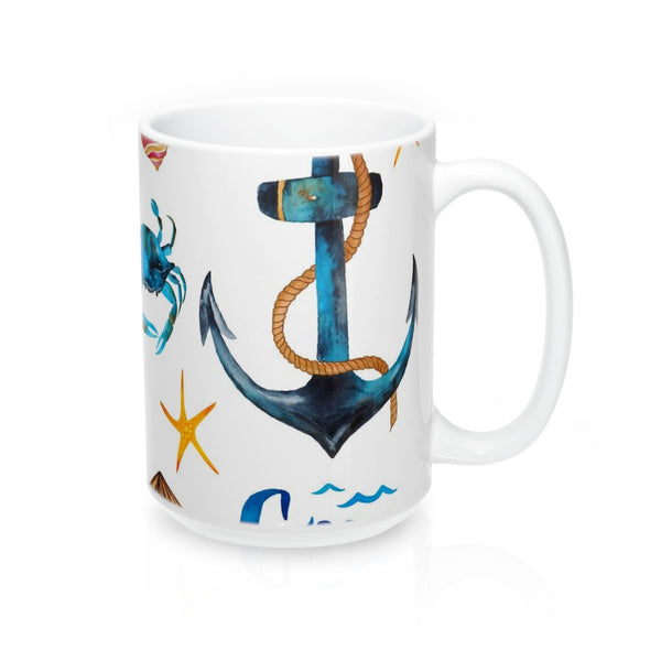 Summer Beach Theme Coffee Mugs 15oz Ceramic