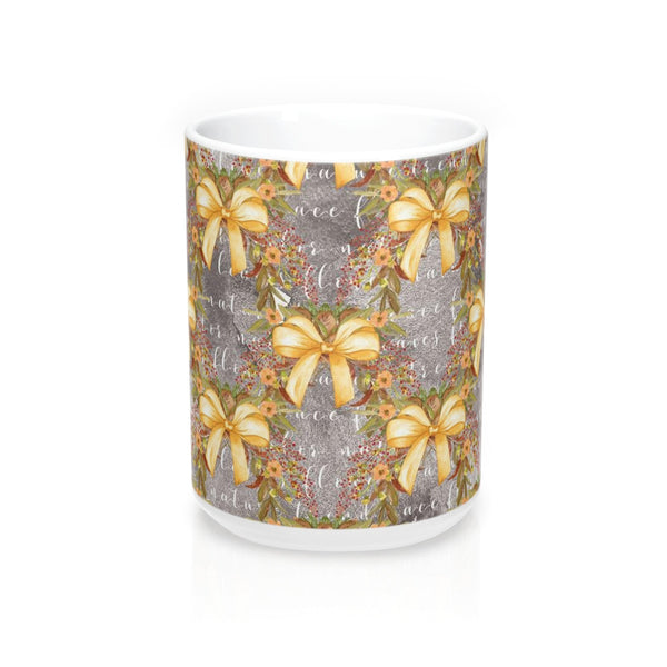 Gold Bow Coffee Mug 15oz