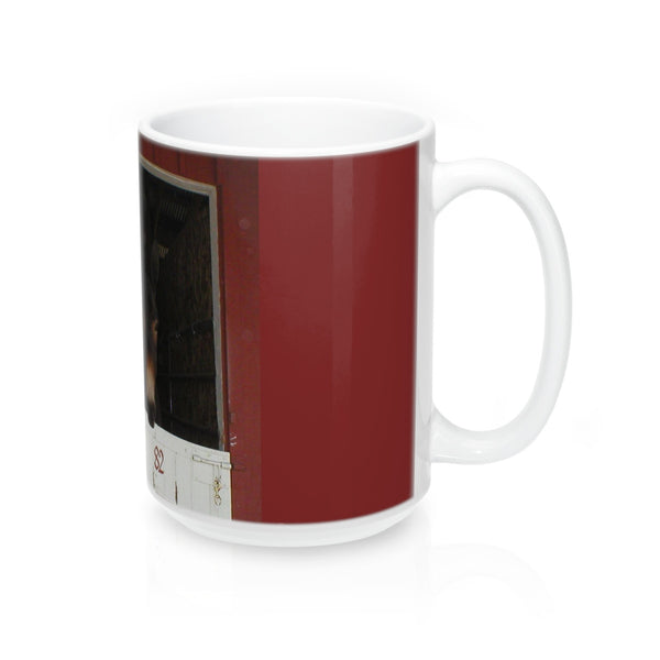 Mule in Barn Coffee Mugs 15oz Ceramic