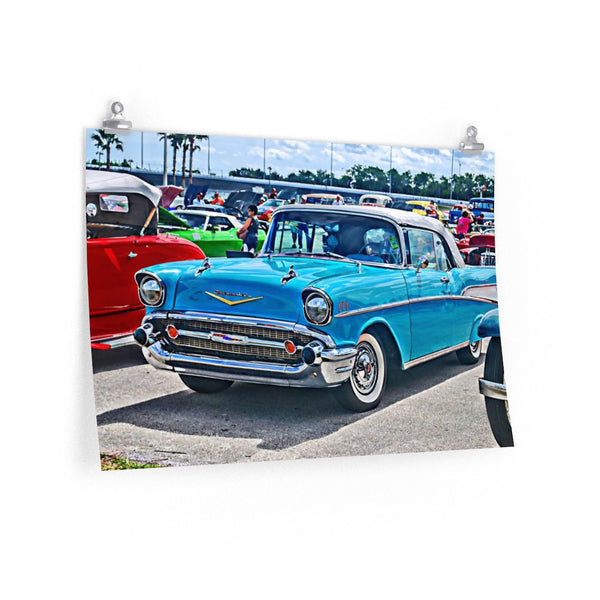 1957 Chevrolet Bel Air Custom Car Hot Rod Wall Art Poster Print