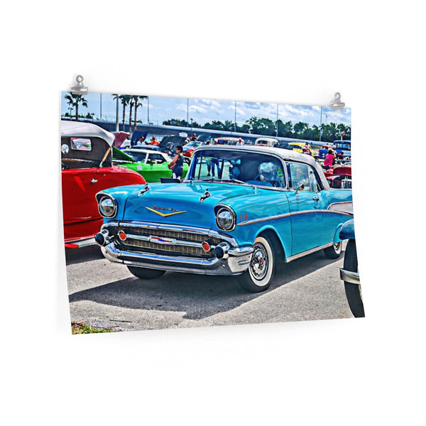 1957 Chevrolet Bel Air Custom Car Hot Rod Wall Art Poster Print