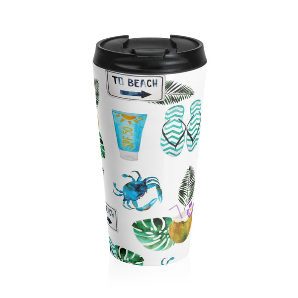 Head to the Beach Stainless Steel Travel Mug 15 oz