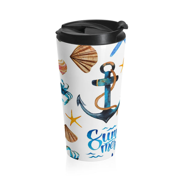 Summer Beach Tropical Stainless Steel Travel Mugs 15 oz
