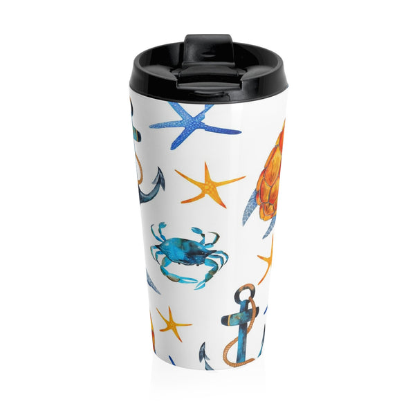 Sea Turtle Tropical Stainless Steel Travel Mug 15 oz Beach Theme