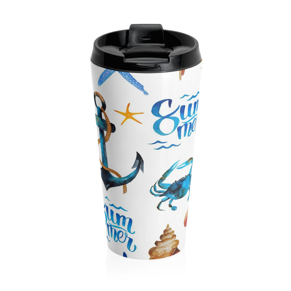 Summer Beach Tropical Stainless Steel Travel Mugs 15 oz
