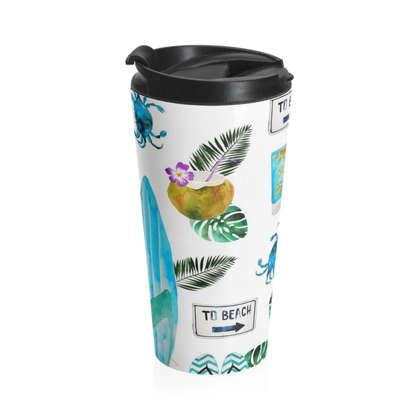 Head to the Beach Stainless Steel Travel Mug 15 oz
