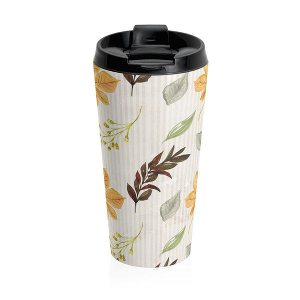 Autumn Fall Leaves Stainless Steel Travel Mug, Fall Decor Coffee Mug