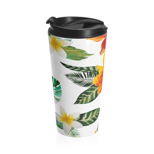 Hibiscus Bloom Flower Stainless Steel Travel Mugs 15 oz