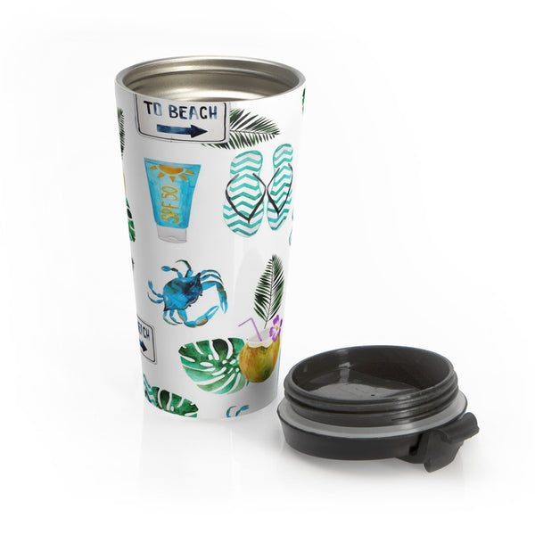 Head to the Beach Stainless Steel Travel Mug 15 oz