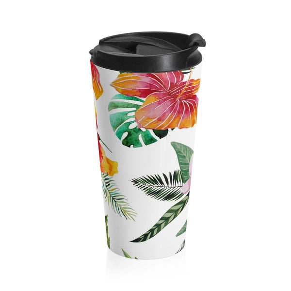 Hibiscus Bloom Flower Stainless Steel Travel Mugs 15 oz