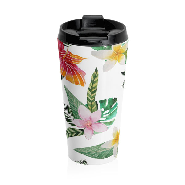 Hibiscus Bloom Flower Stainless Steel Travel Mugs 15 oz