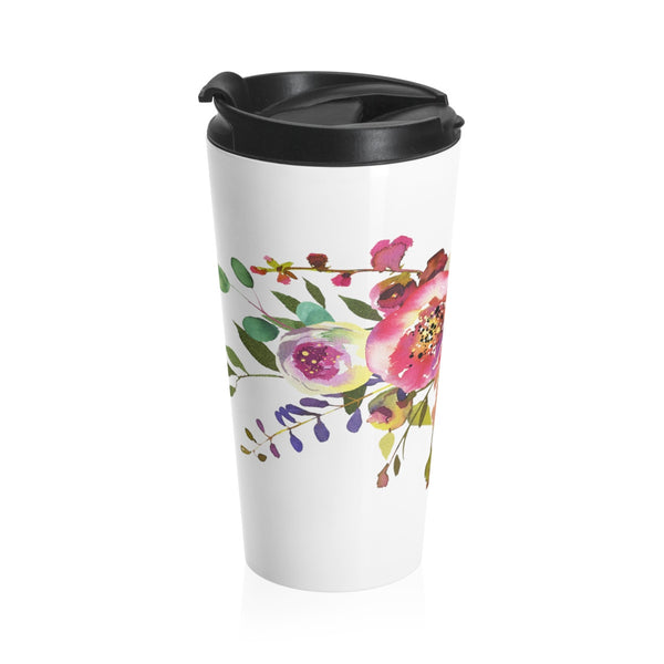  Rose Spray Flower Stainless Steel Travel Mugs for Women