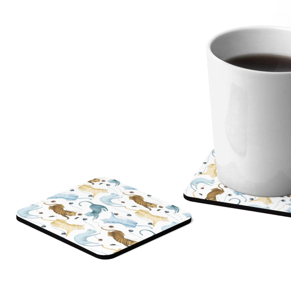 Cat Lovers Square Hardboard Drink Coasters Set of 4