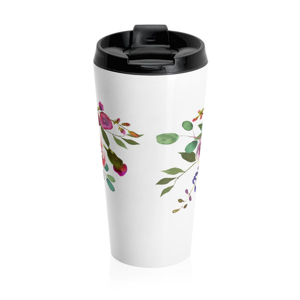  Rose Spray Flower Stainless Steel Travel Mugs for Women