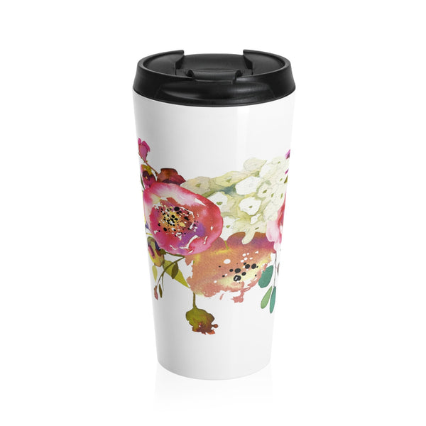  Rose Spray Flower Stainless Steel Travel Mugs for Women