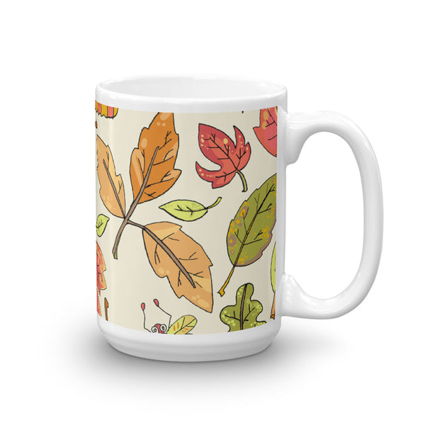 Autumn Leaves Coffee Mug, Fall Decor 