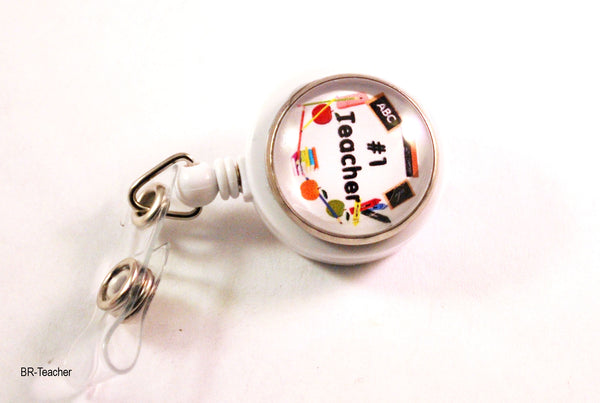 Teacher Badge Reel with Slide, Lanyard Gift for Teachers