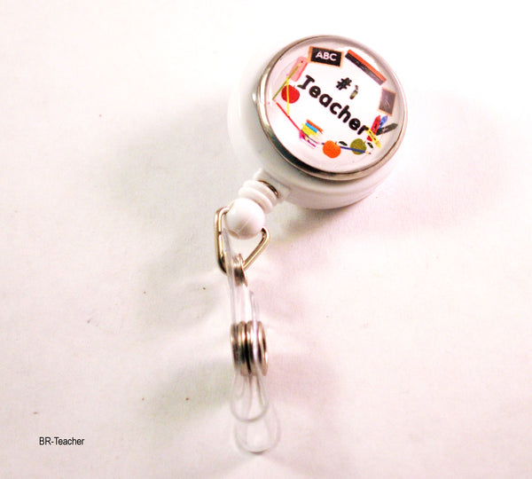 Teacher Badge Reel with Slide, Lanyard Gift for Teachers