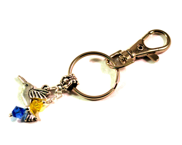Keyrings for Women Lanyard Clasp with Hummingbird and Swarovski Crystals
