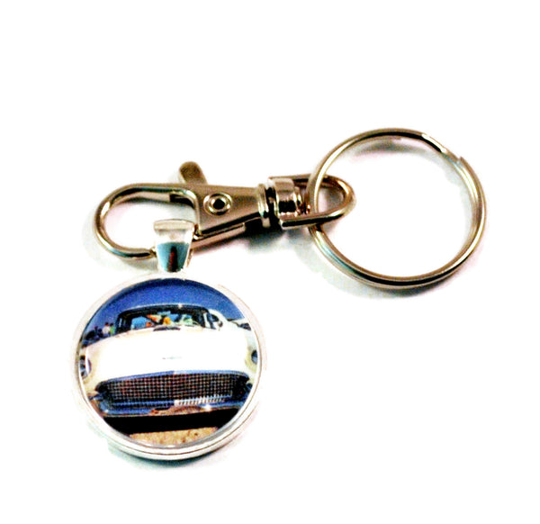 1957 Ford Thunderbird Muscle Car Hot Rod Key Chain Keyrings for Men