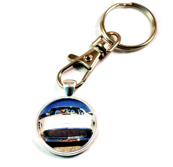 1957 Ford Thunderbird Muscle Car Hot Rod Key Chain Keyrings for Men
