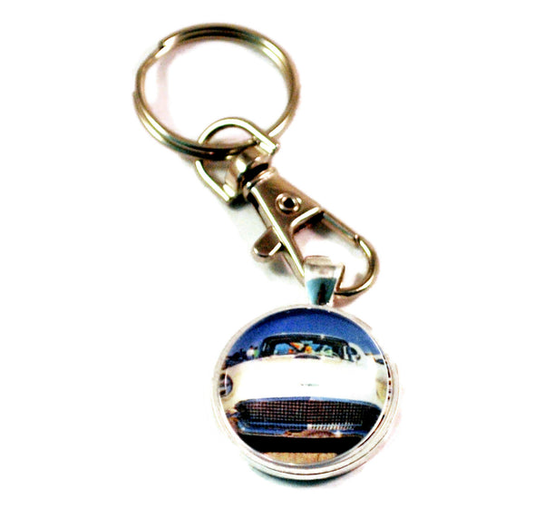 1957 Ford Thunderbird Muscle Car Hot Rod Key Chain Keyrings for Men