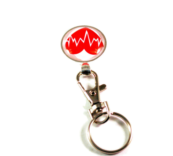 RN Nurse Heartbeat Keyrings for Women