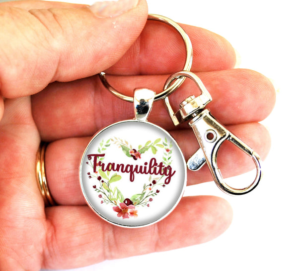 Inspirational Women's Purse Charm Keychain Handmade Keyrings for Women