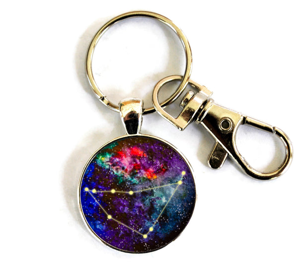 Capricorn Zodiac Sign Women's Purse Charm Keychain Handmade Keyrings for Women