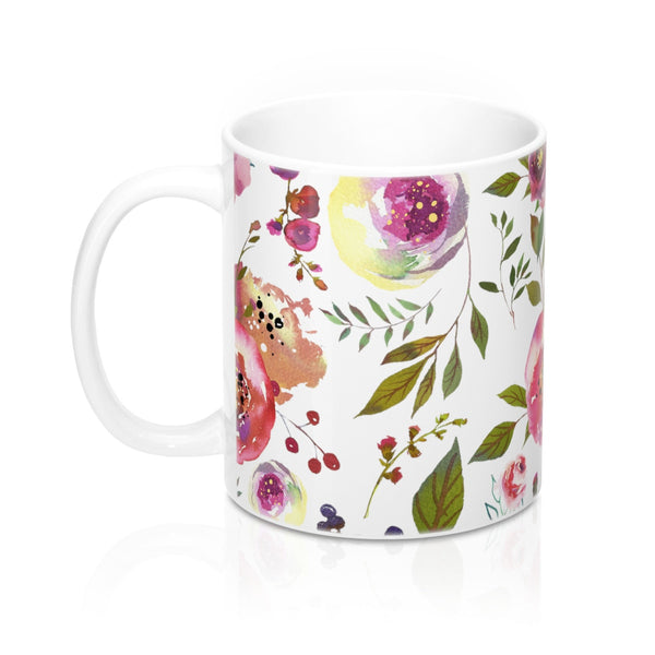 Watercolor Roses Flower Coffee Mugs Ceramic 11 oz 15 oz 