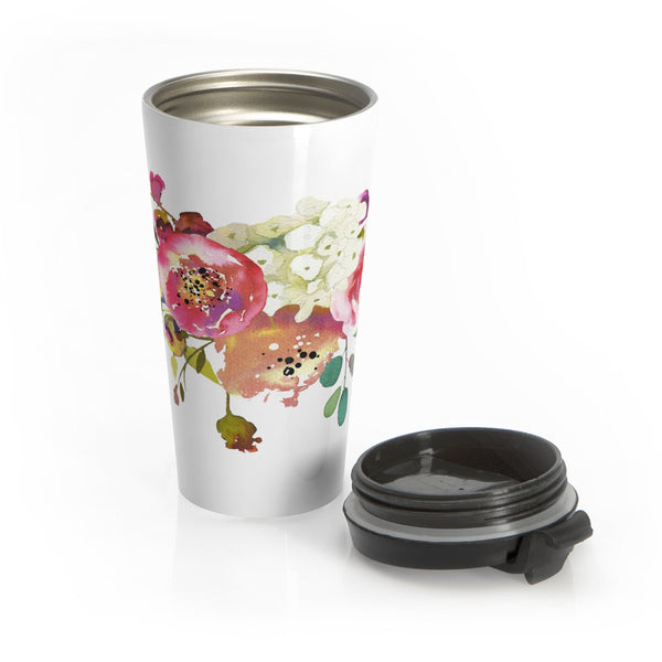  Rose Spray Flower Stainless Steel Travel Mugs for Women