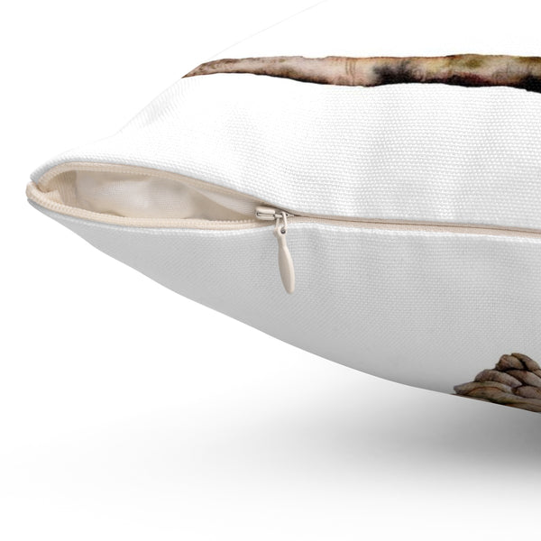 Happy Holidays Christmas Throw Pillows side zipper.