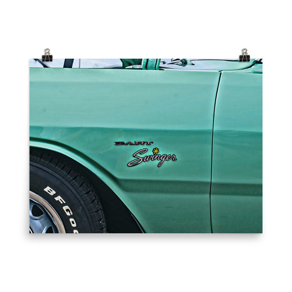 Dodge Dart Swinger Muscle Car Wall Art Poster Print fro Mopar Fans