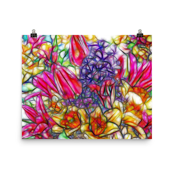 Tulip Fest Floral Poster Print Wall Art Washington State Home Decor