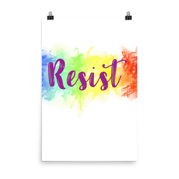 Resist Wall Art Poster for Resisters Colorful Print Home Decor