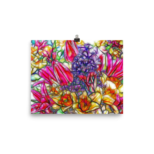 Tulip Fest Floral Poster Print Wall Art Washington State Home Decor