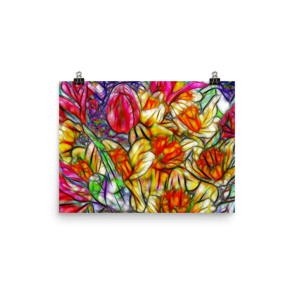 Tulip Fest Floral Poster Print Wall Art Washington State Home Decor