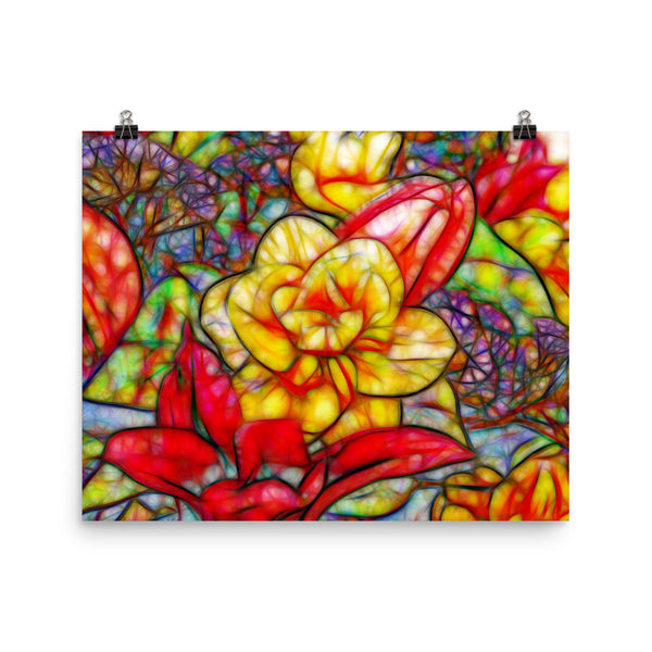 Tulip Fest Floral Art Poster Print Wall Art Washington State Home Decor