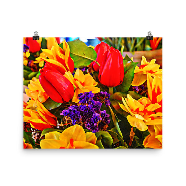 Tulip Fest Floral Poster Print Wall Art Washington State Home Decor 