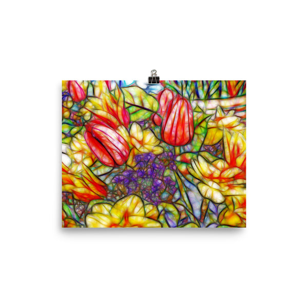 Tulip Fest Floral Poster Print Wall Art Washington State Home Decor 