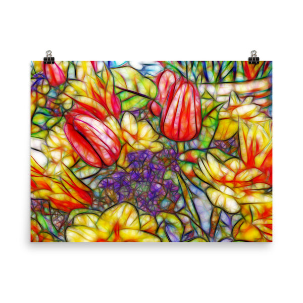 Tulip Fest Floral Poster Print Wall Art Washington State Home Decor 